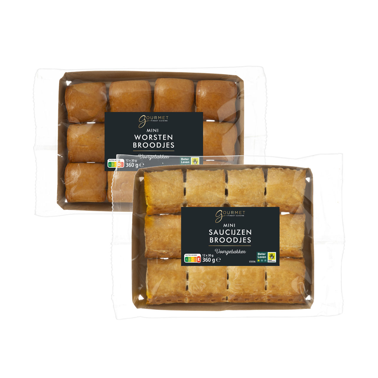 Mini-worsten- of -saucijzenbroodjes