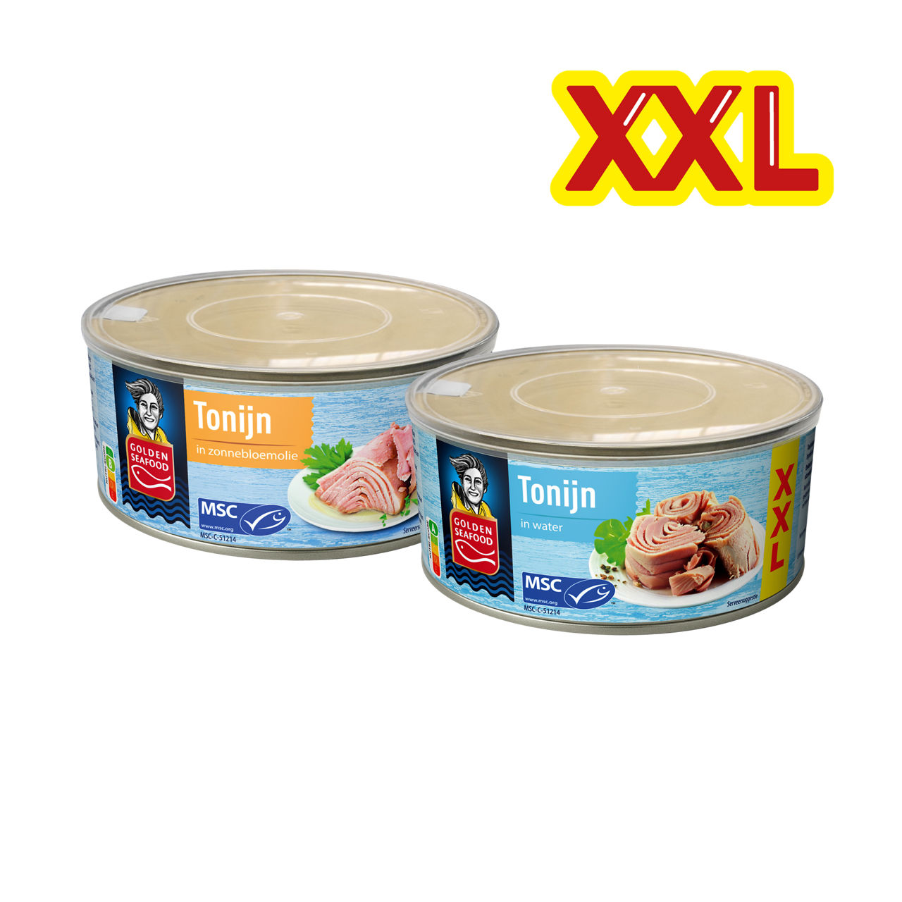 Tonijn in water of zonnebloemolie