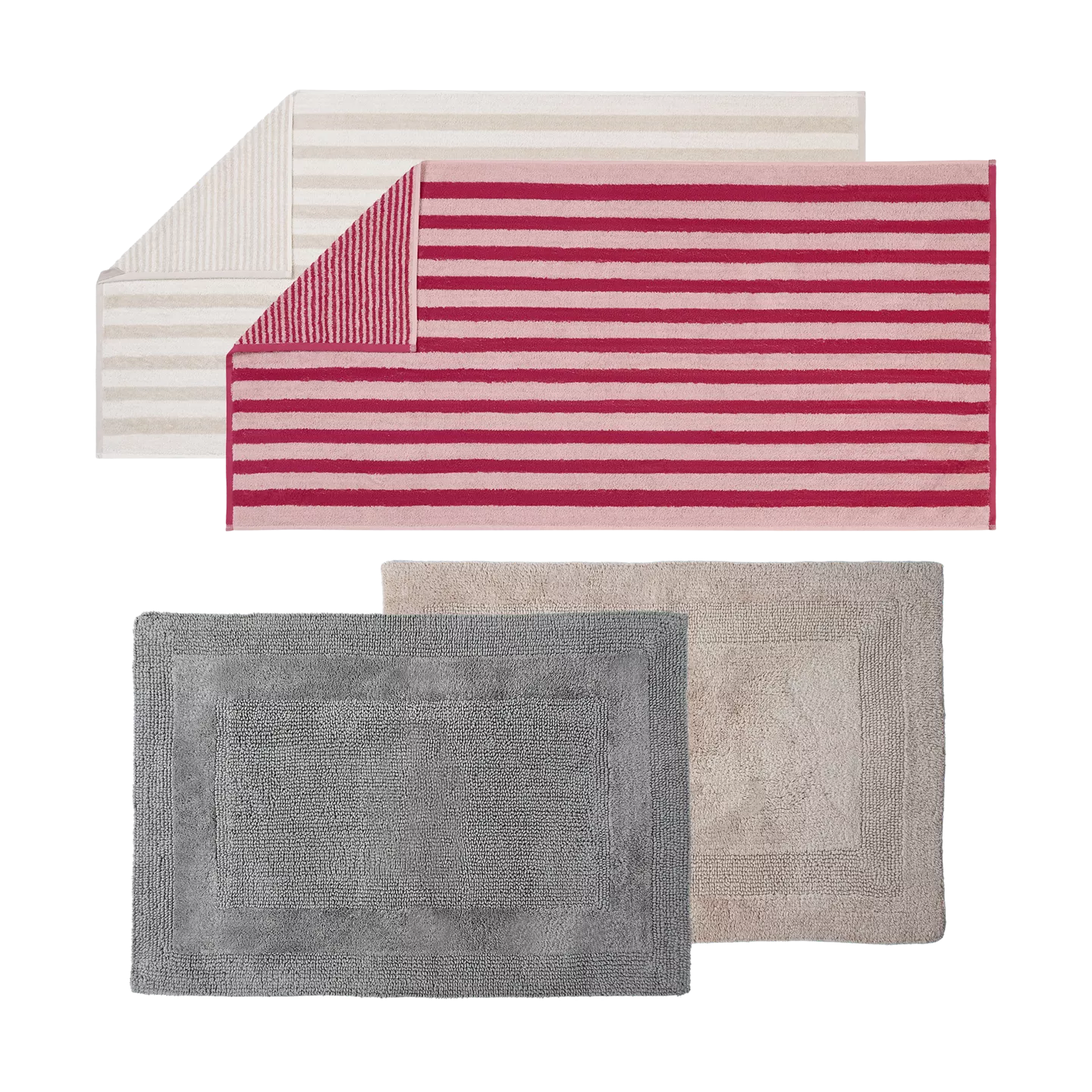 Badmat of handdoeken