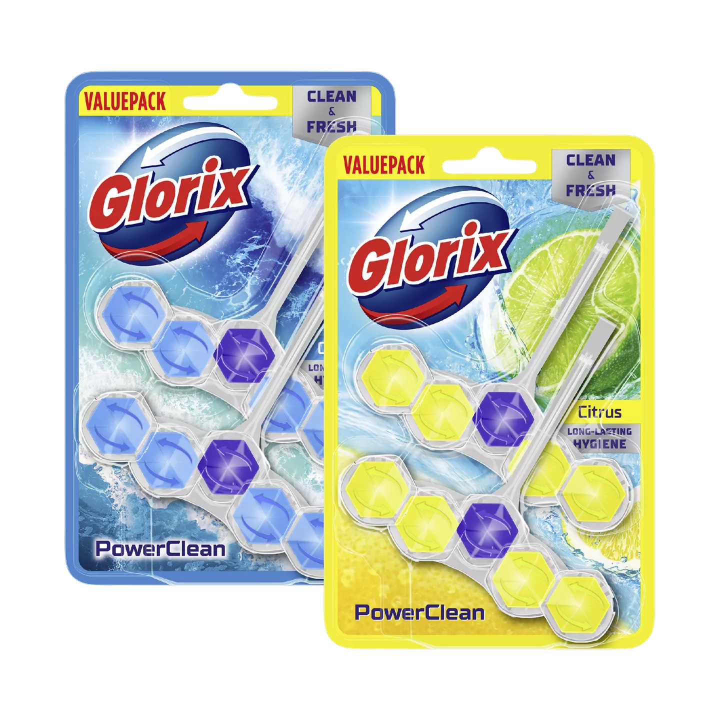 GLORIX 2-pack duo toiletblokken