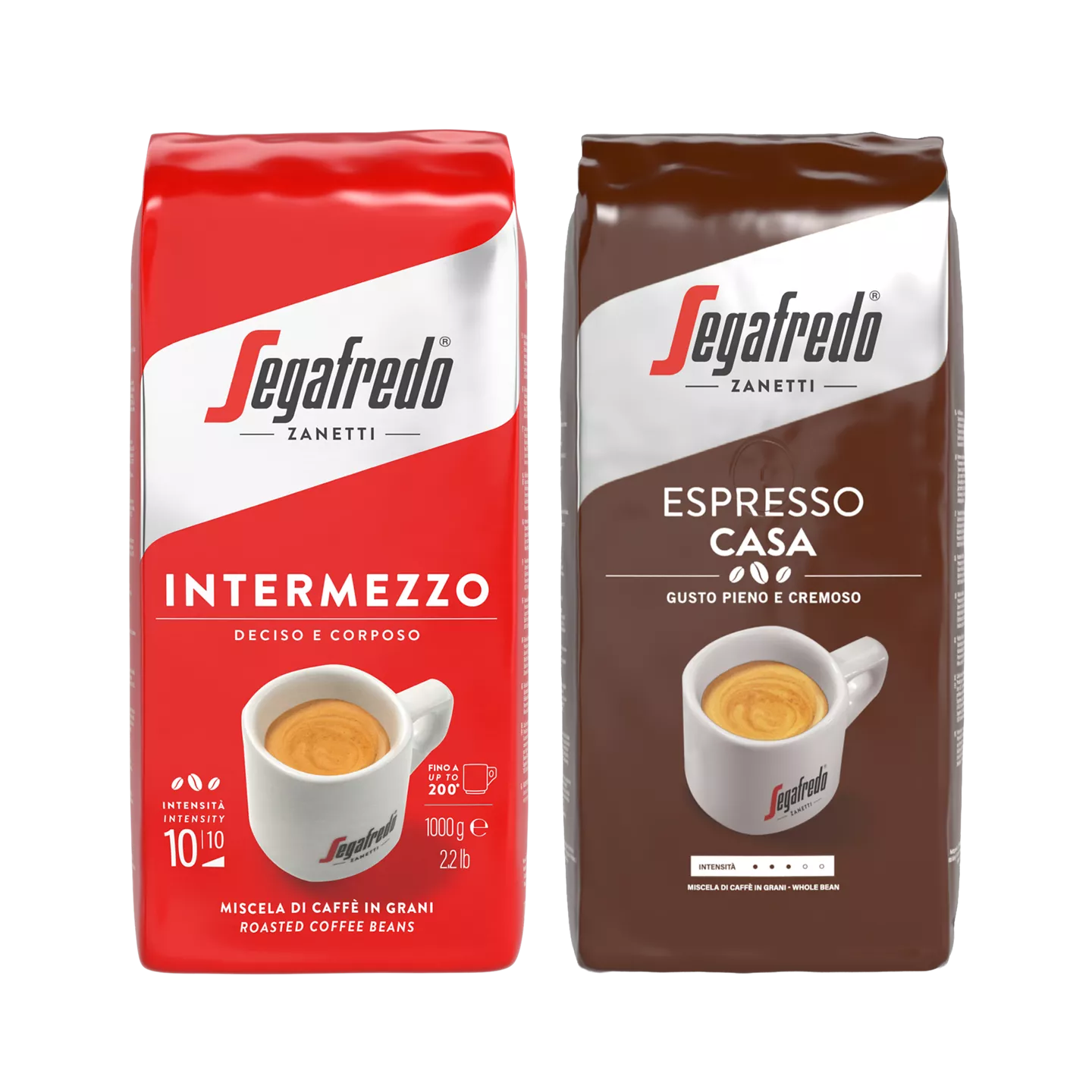 SEGAFREDO Koffiebonen zanetti intermezzo of casa gusto