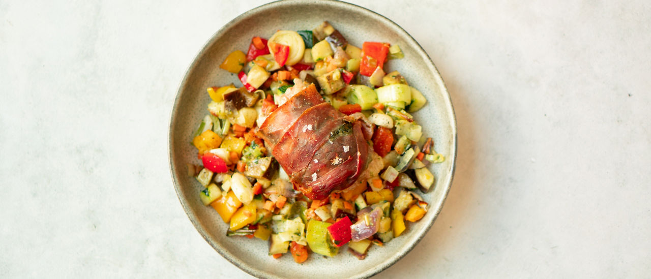 Italiaanse kip met Parmaham uit de oven bij ALDI