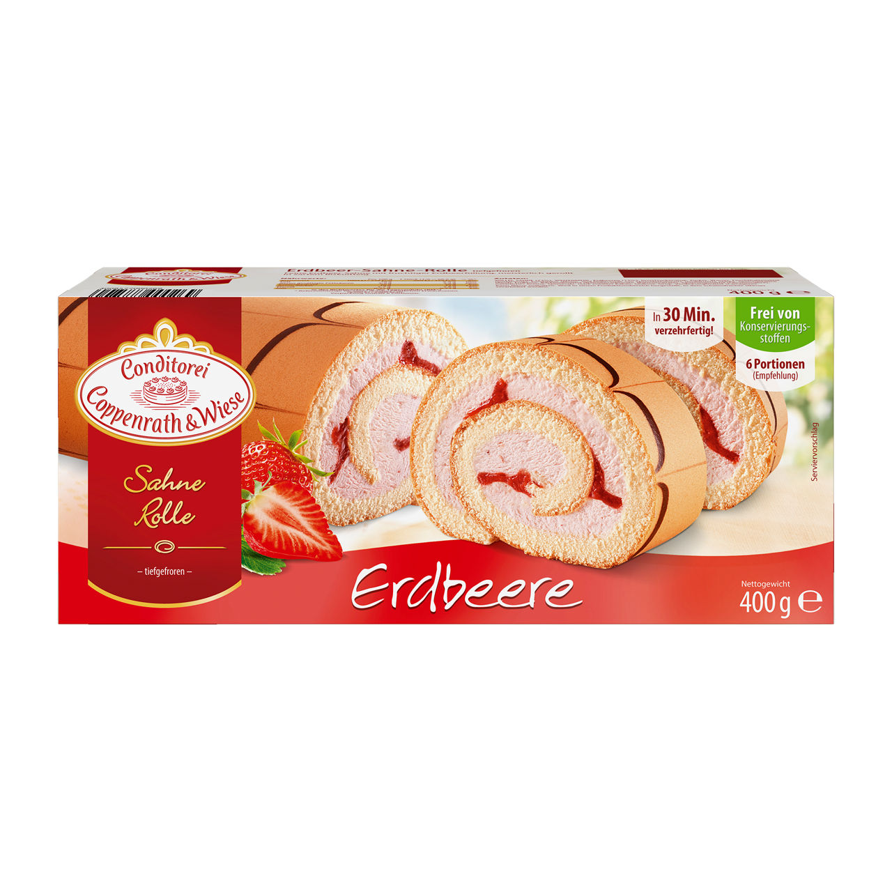  Sahne-Rolle Erdbeer-Sahne