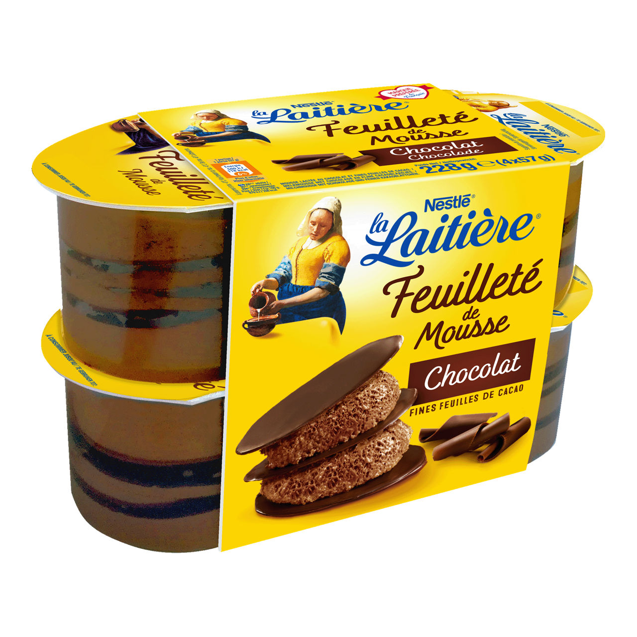LA LAITIÈRE Feuilleté de Mousse, 4 st. (2 x (4 x 57 g))