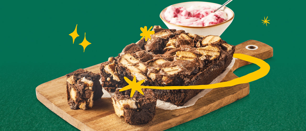 Bokkenpootjes-brownies met frambozenroom - ALDI Supermarkten