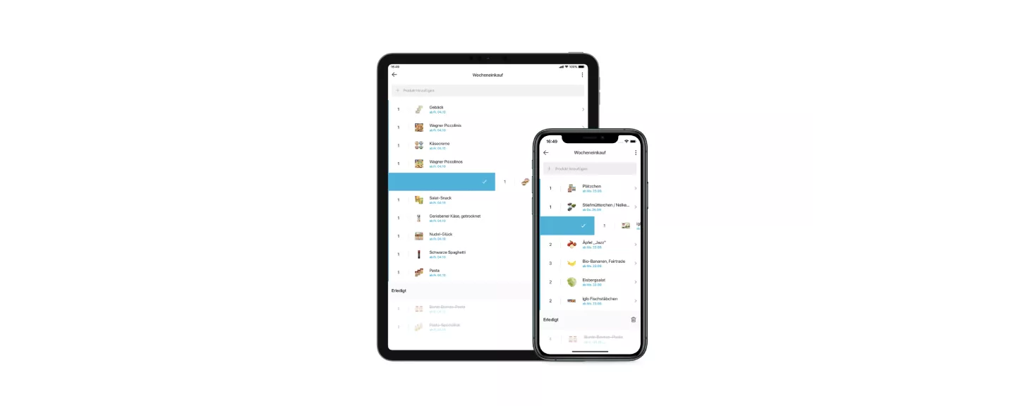  ALDI App auf einem Smartphone und Tablet – ALDI App von ALDI Nord 