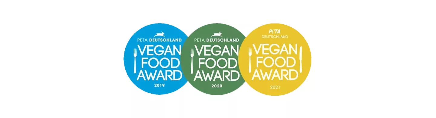 Vegan Food Award Logos von PETA Deutschland