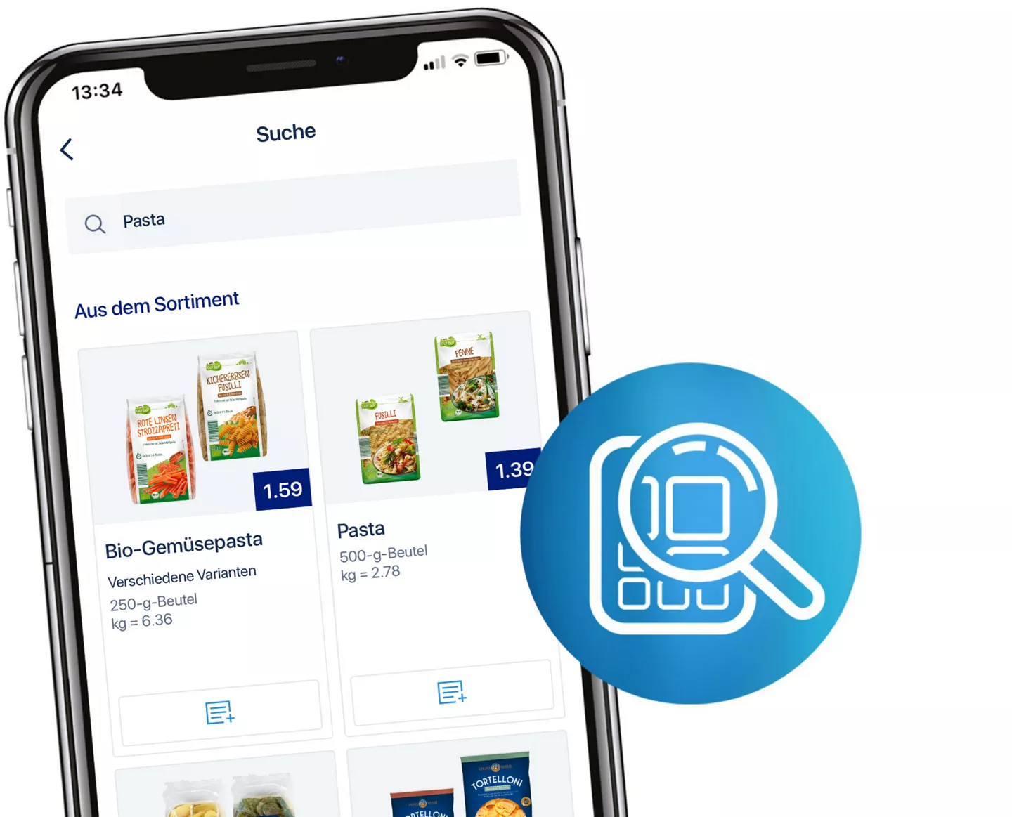 Suchen in der ALDI Nord App