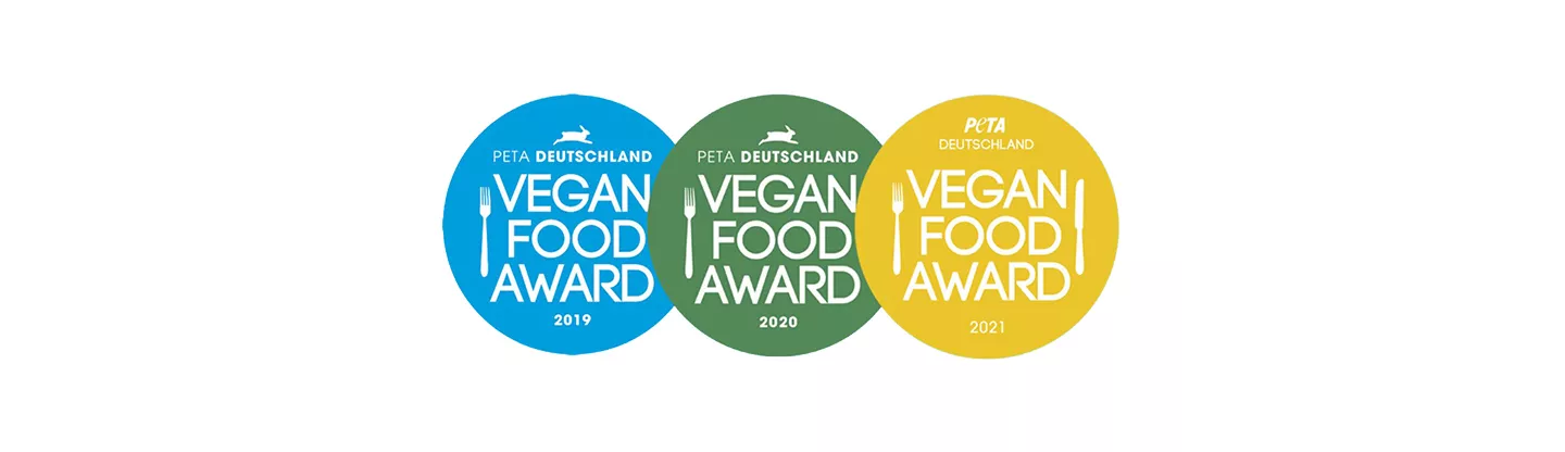 Vegan Food Award Logos von PETA Deutschland