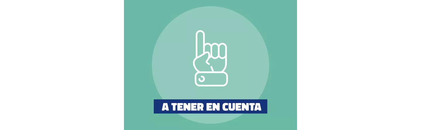 A tener en cuenta
