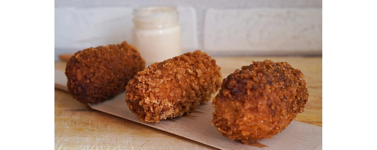 Croquetas caseras de arroz y queso