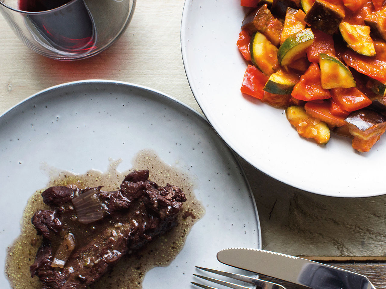 Runderriblappen met ratatouille van ALDI