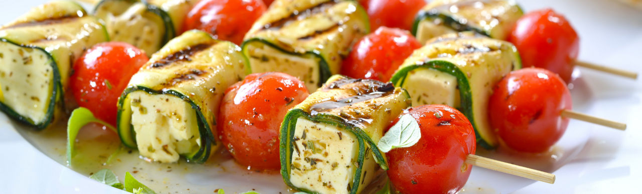 Courgette-feta-spiesen van ALDI