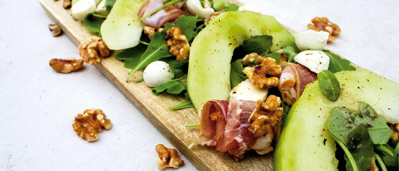 Salade met rauwe ham en meloen van ALDI