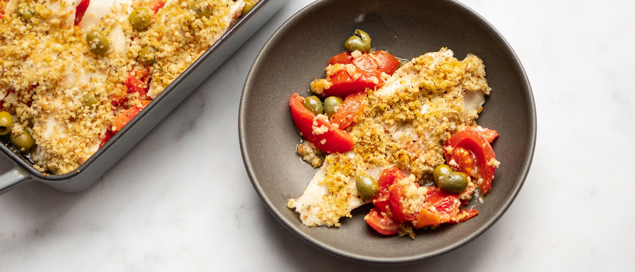 Italiaanse visschotel met tomaat en olijven recept ALDI