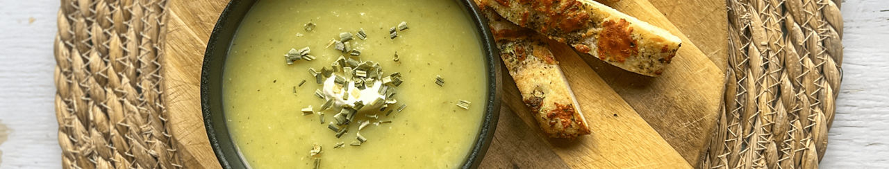 Aardappel prei soep met focaccia ALDI