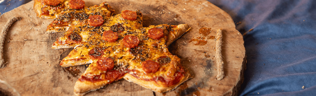 Kerstboom pizza 