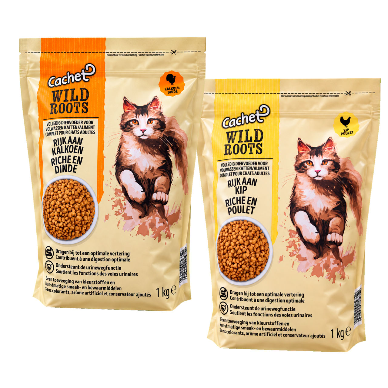CACHET Droge kattenvoeding (2 x 1 kg)