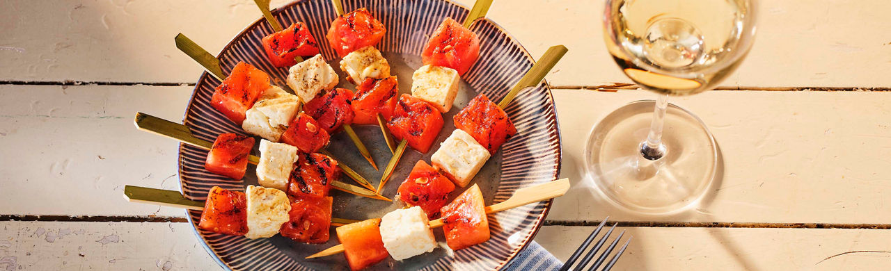 watermeloenspiesjes met feta en munt