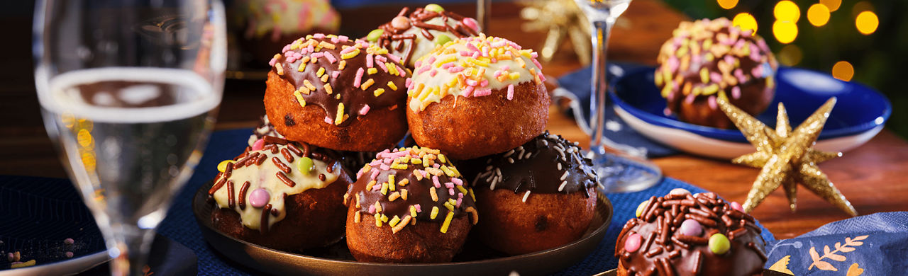 Oliebollen met hagelslagdip ALDI
