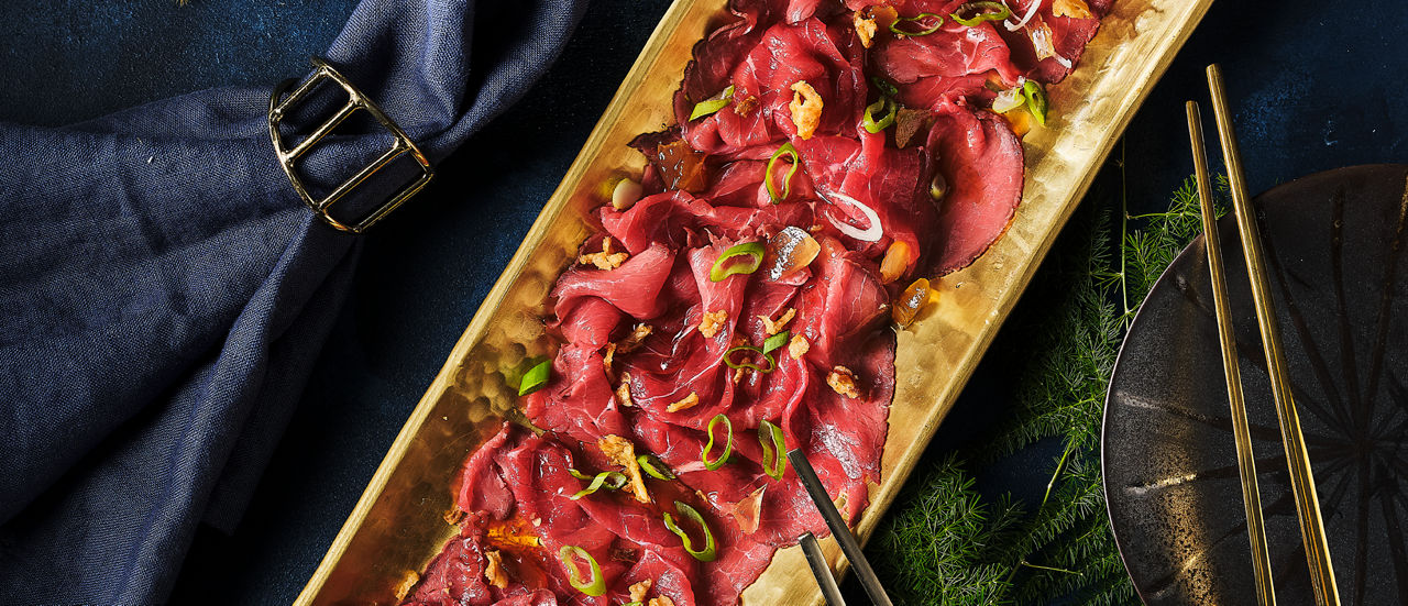 Carpaccio van rosbief met Aziatische twist bij ALDI