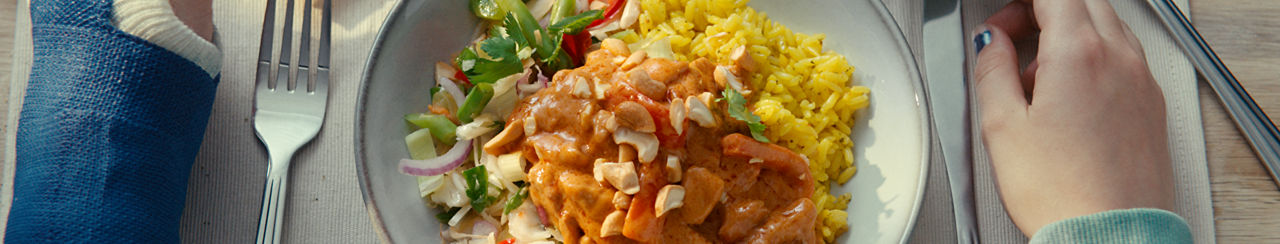 Kip Tandoori met Gele Rijst en Naanbrood ALDI