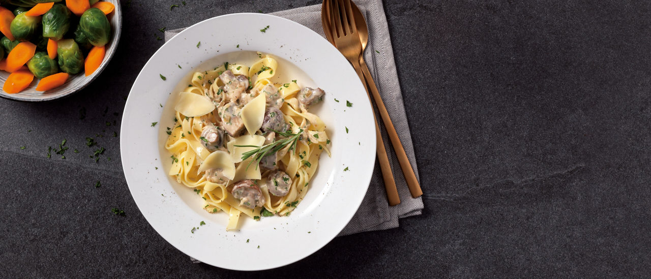 Tagliatelle met paddenstoelen van ALDI
