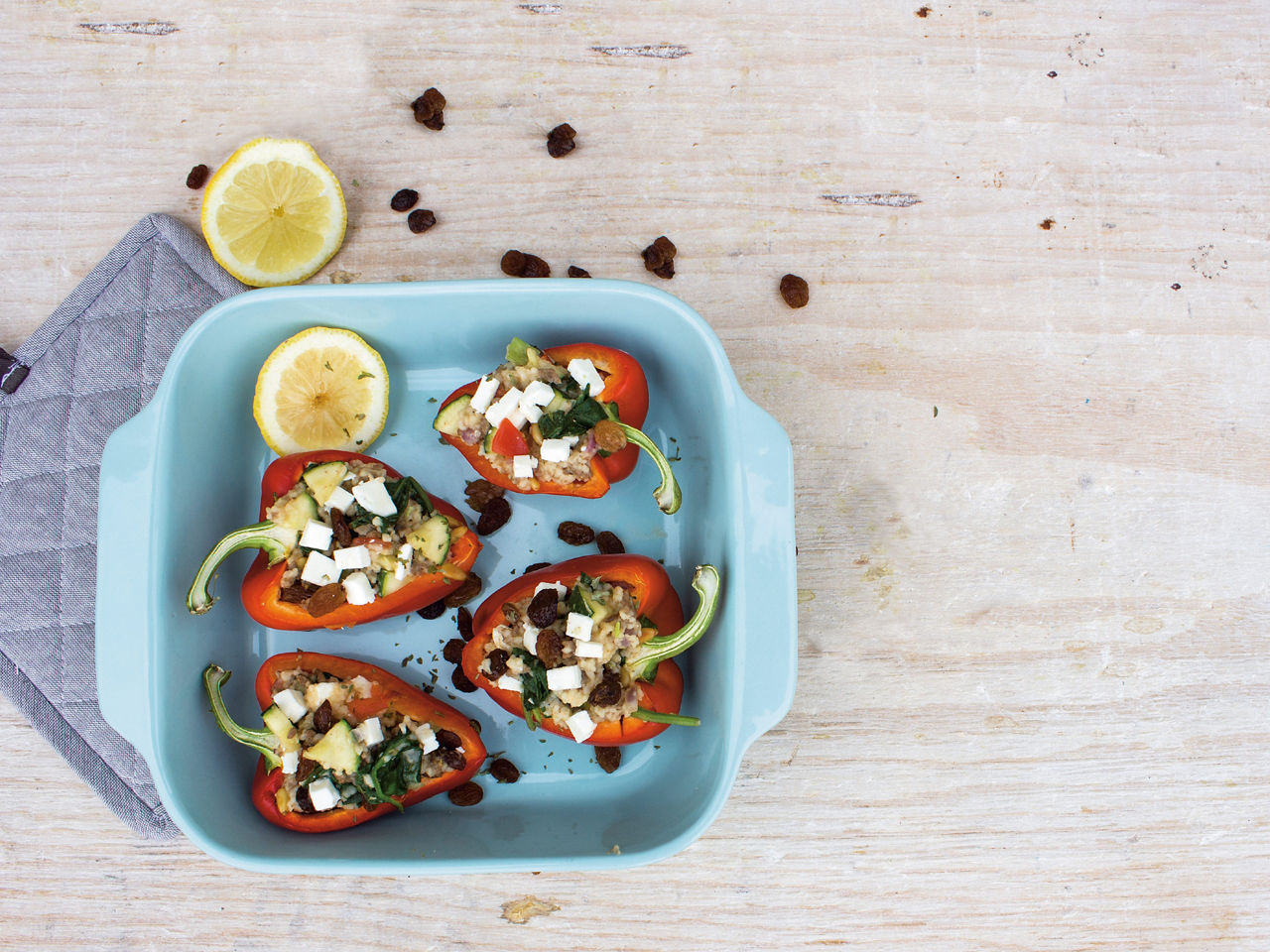 Gevulde biologische paprika