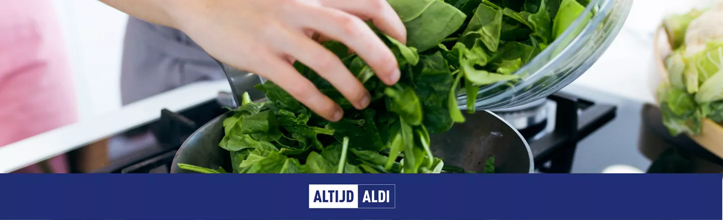 gerechten met spinazie