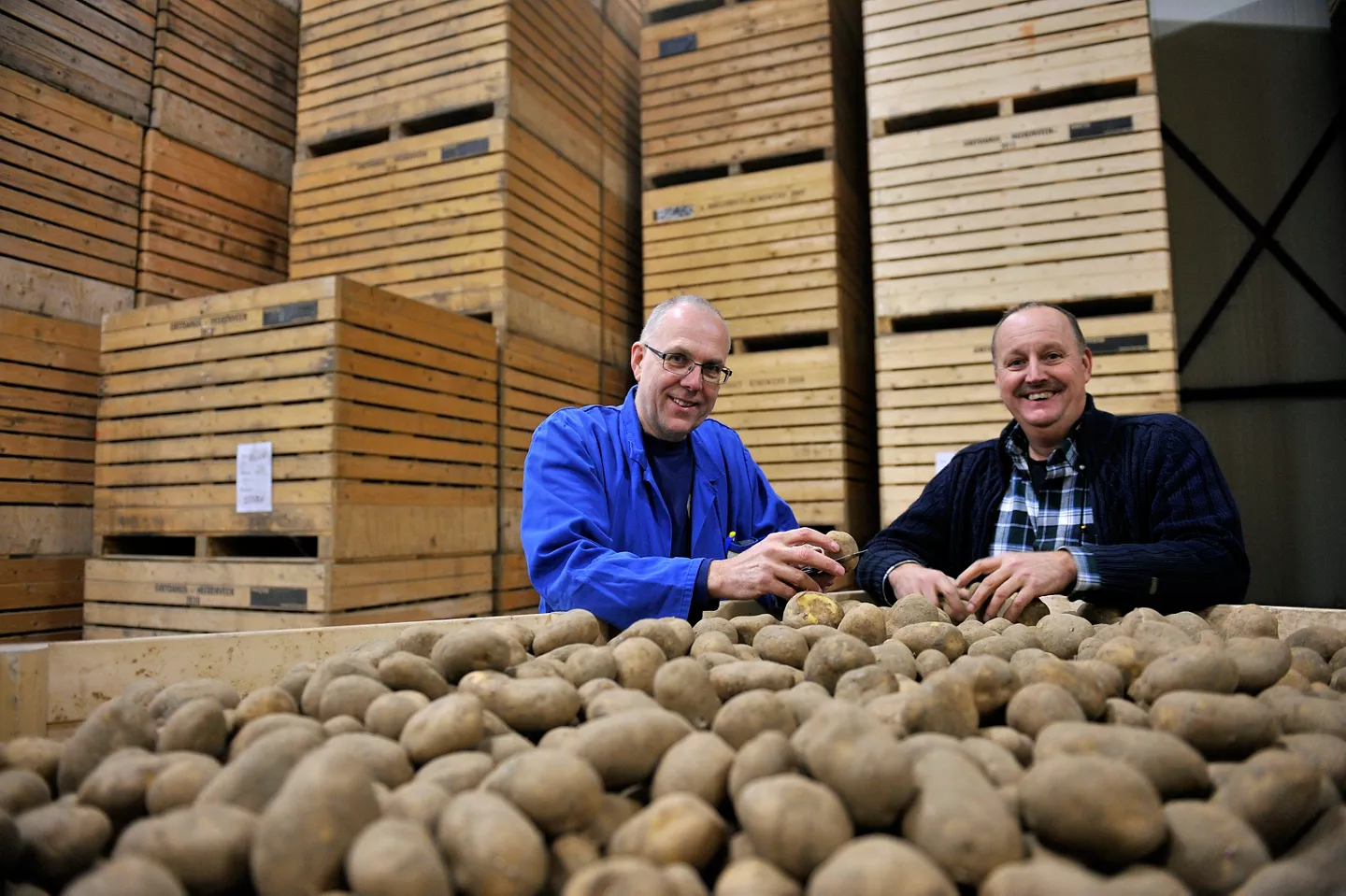 Aardappelgroothandelaren Klaas Greydanus en Dick Noteboom uit Heerenveen over de Nederlandse aardappels van ALDI