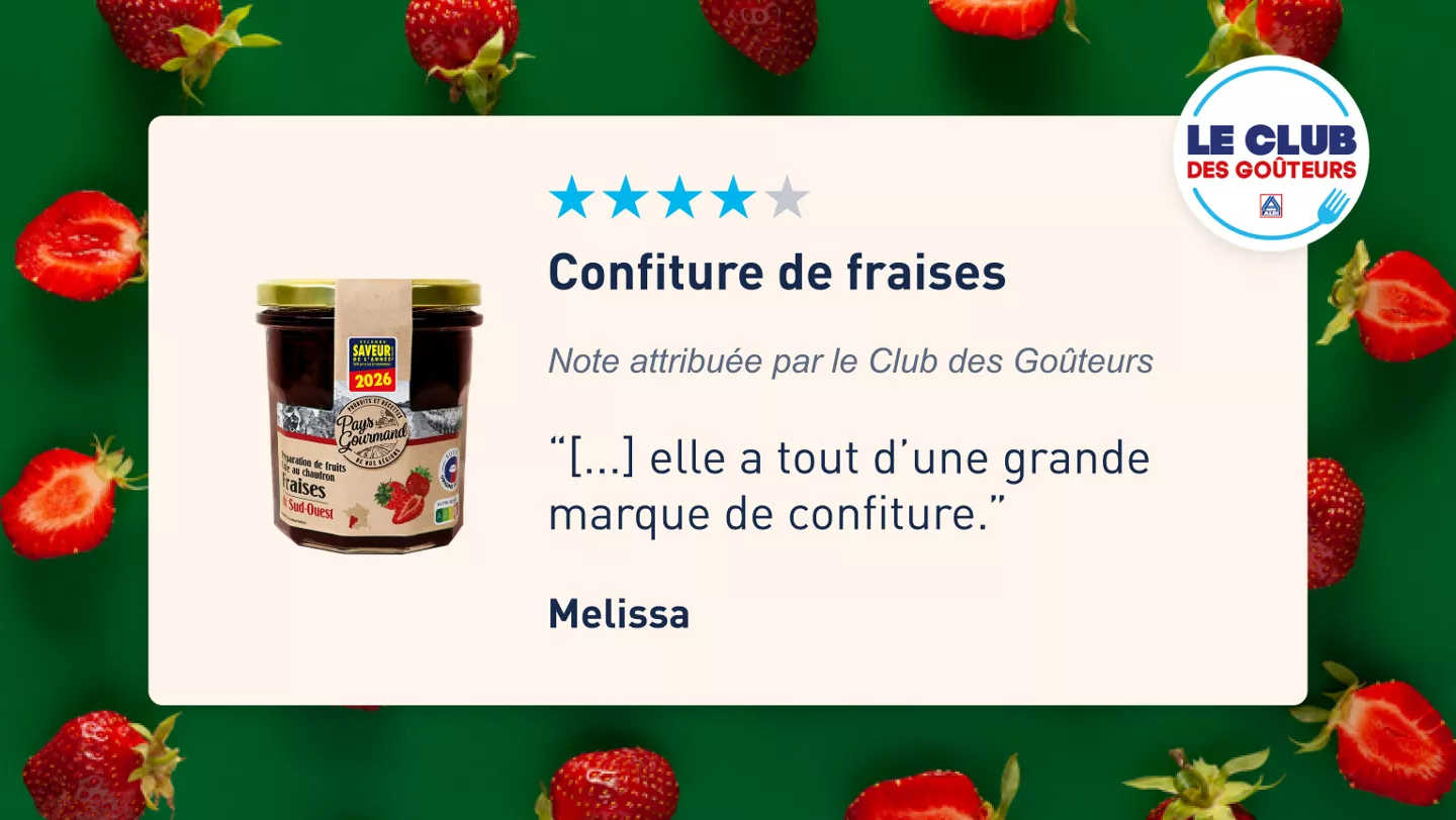 Avis confiture de fraises