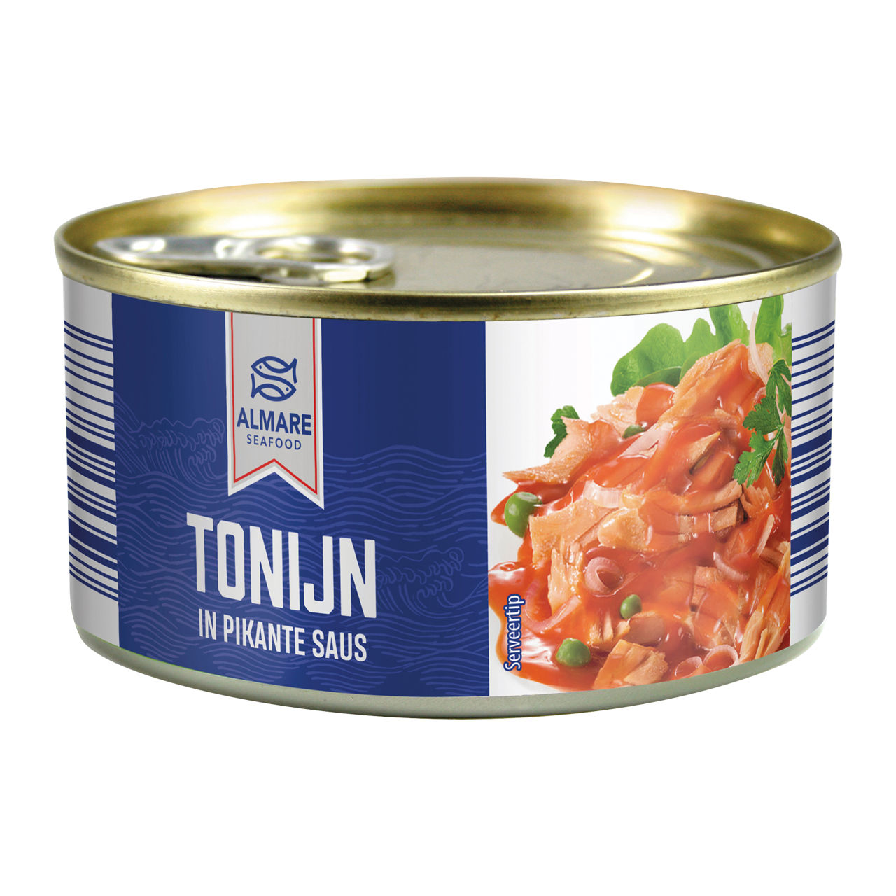Tonijn in pikante saus