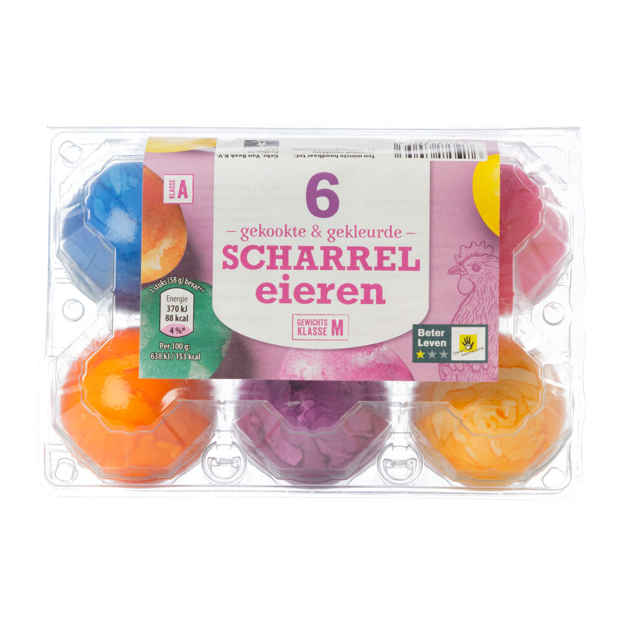 Gekleurde scharreleieren