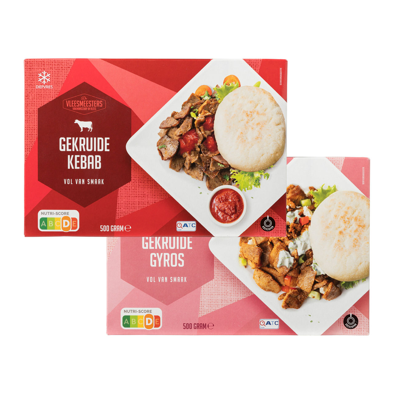 Gekruide gyros of kebab