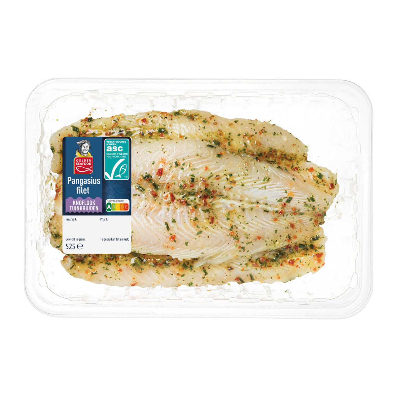 Pangasiusfilets met tuinkruiden & knoflook