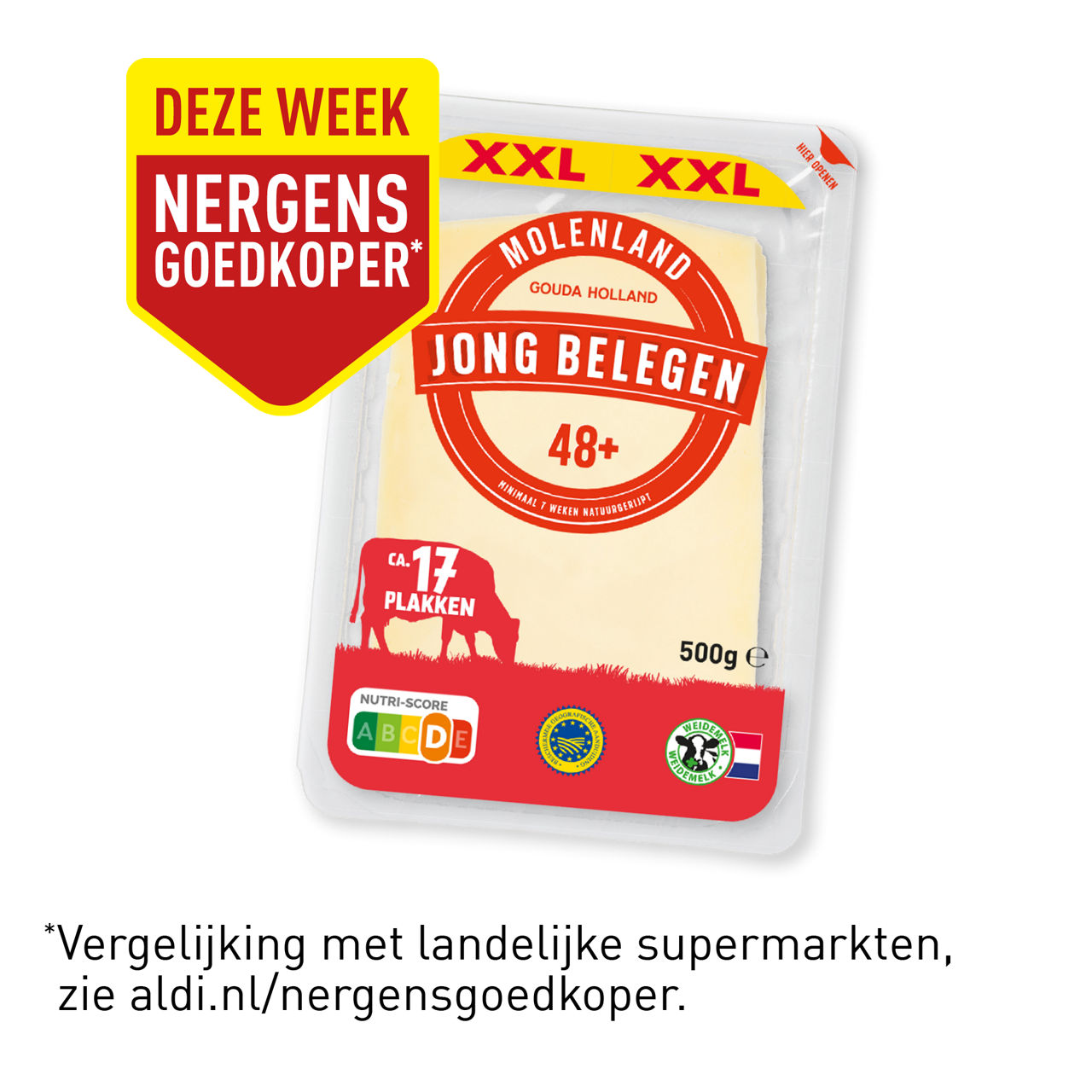 Goudse kaasplakken 48+ jong belegen