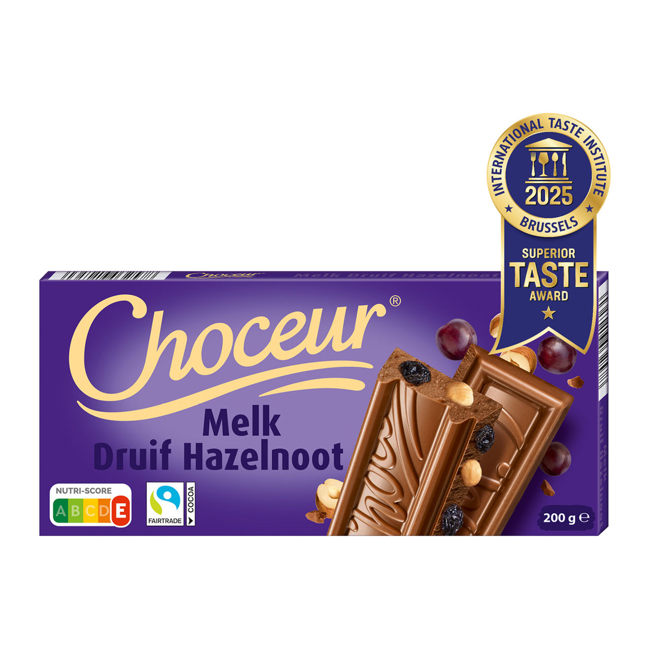 Melkchocolade druif hazelnoot