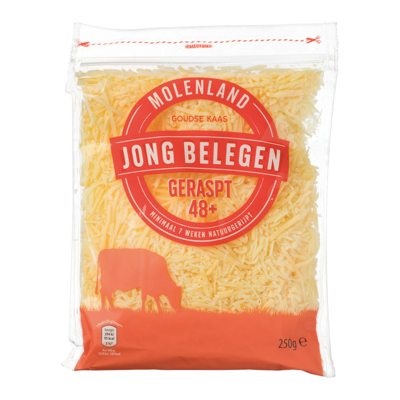 Goudse geraspte kaas 48+ jong belegen
