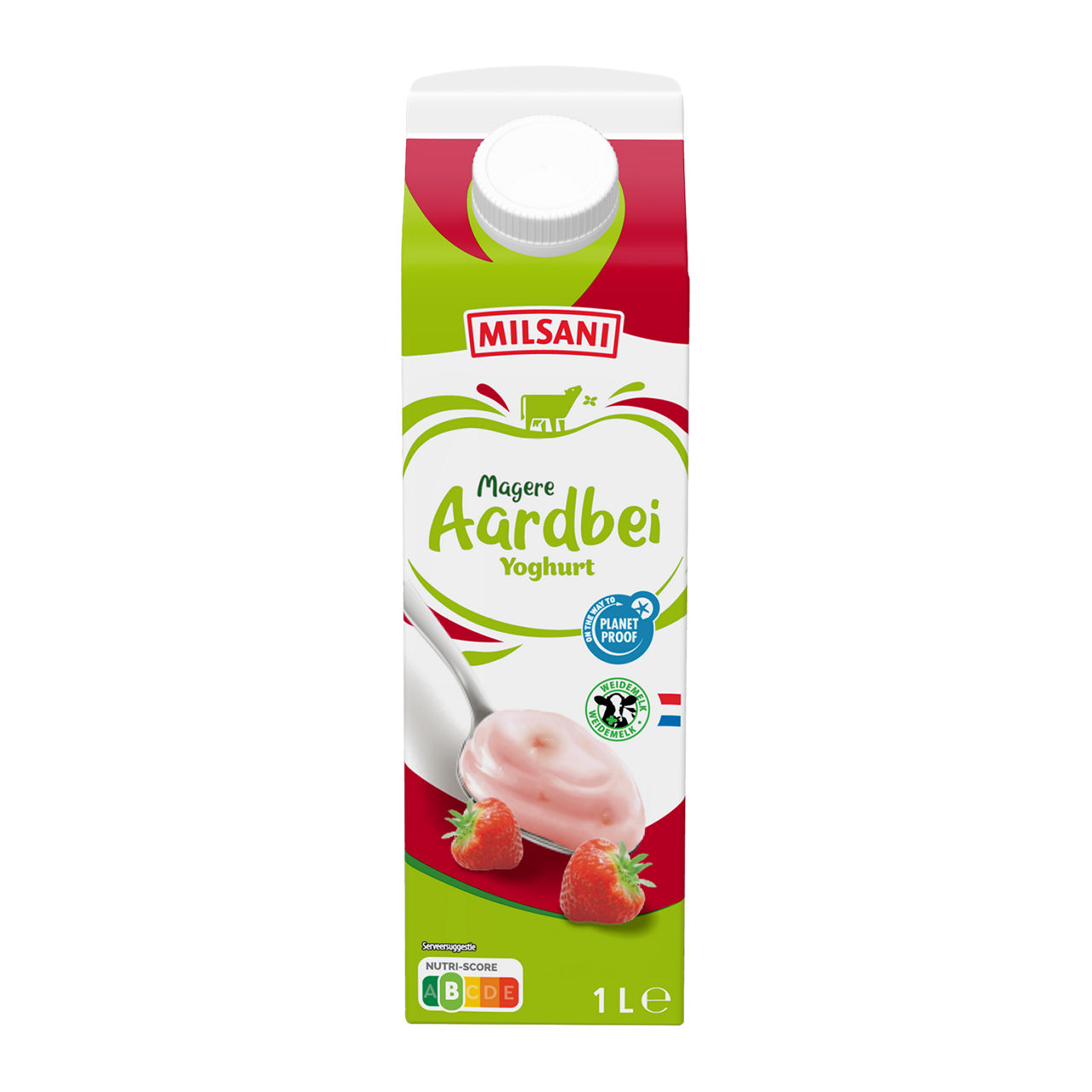 Magere aardbeienyoghurt