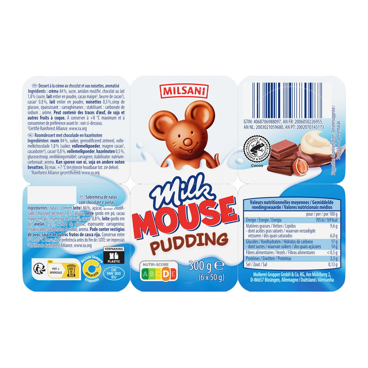 Milk Mouse pudding