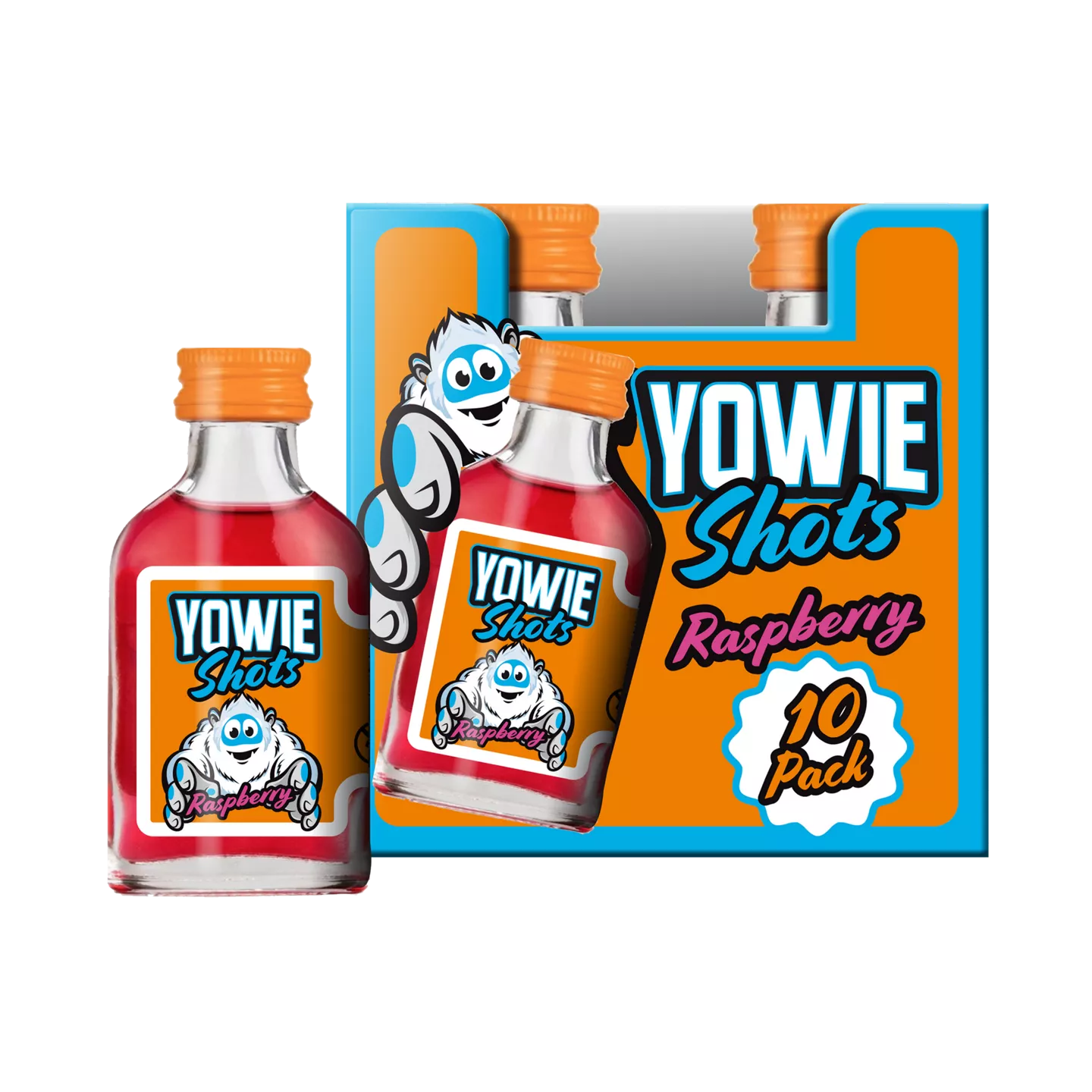 YOWIE 10-pack shots raspberry