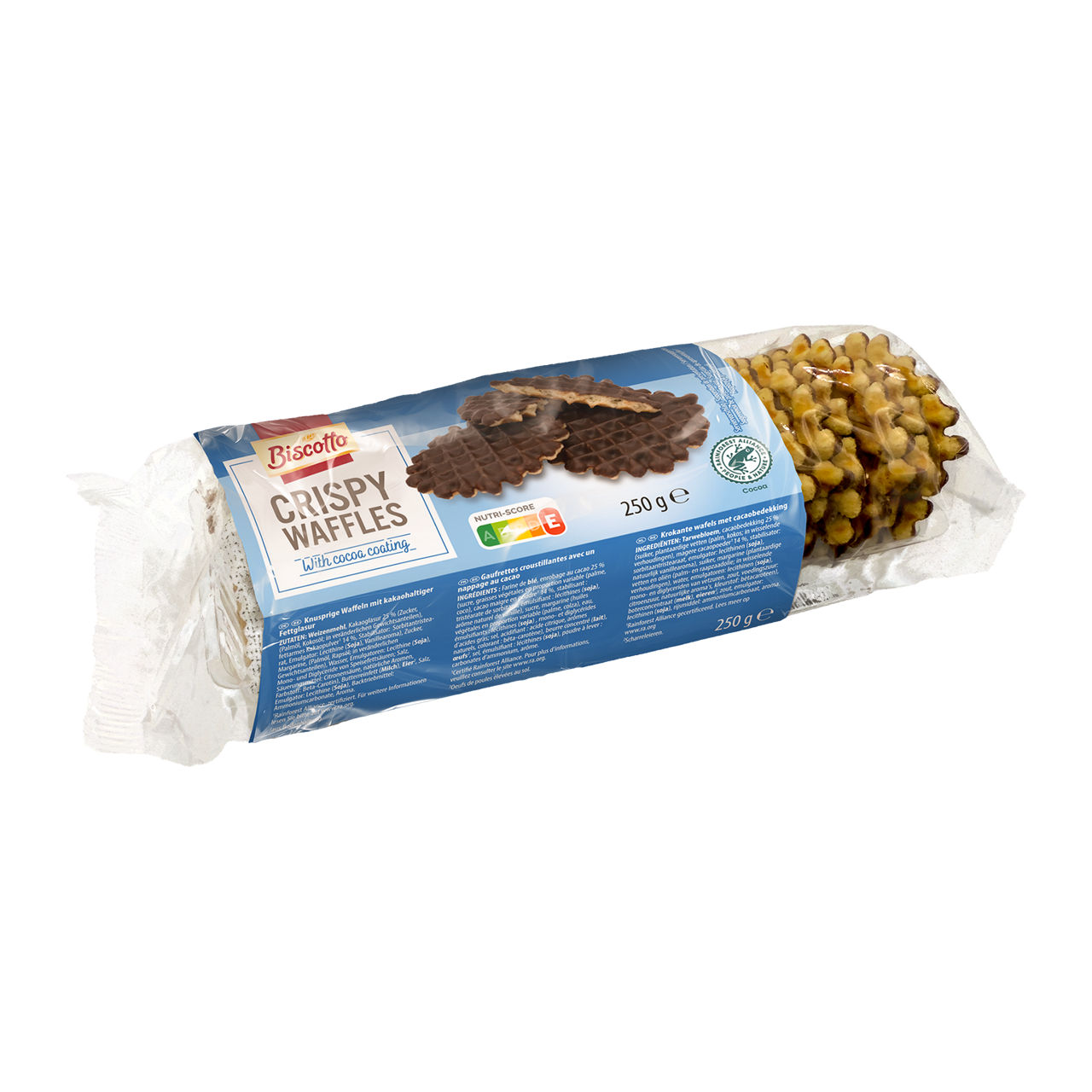 Knapperige wafels met chocolade