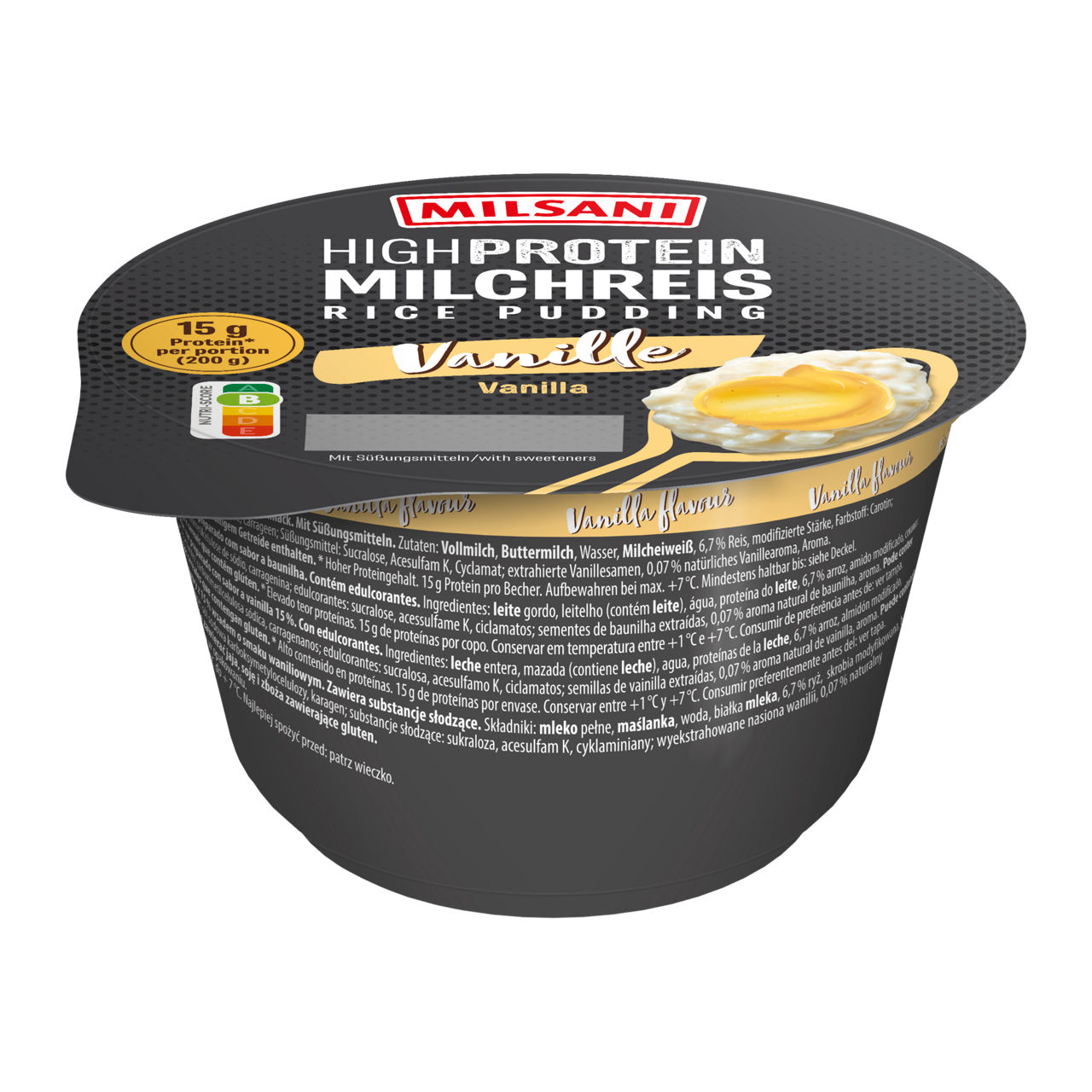 High protein rijstpudding
