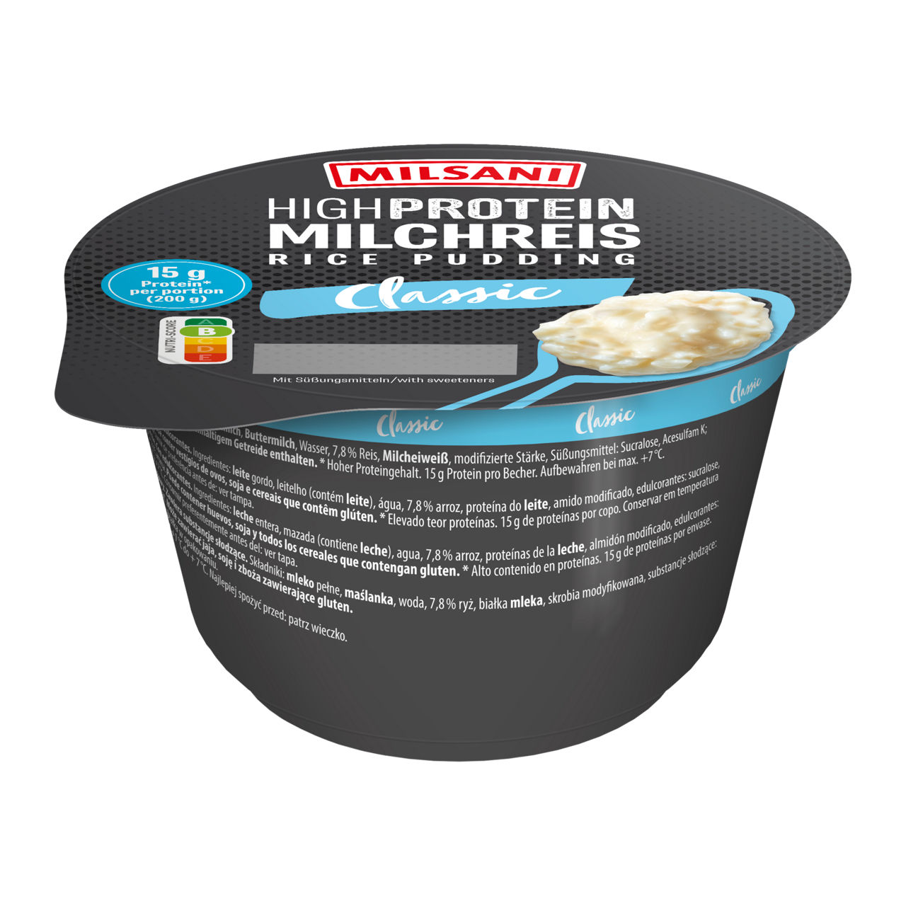 High protein rijstpudding