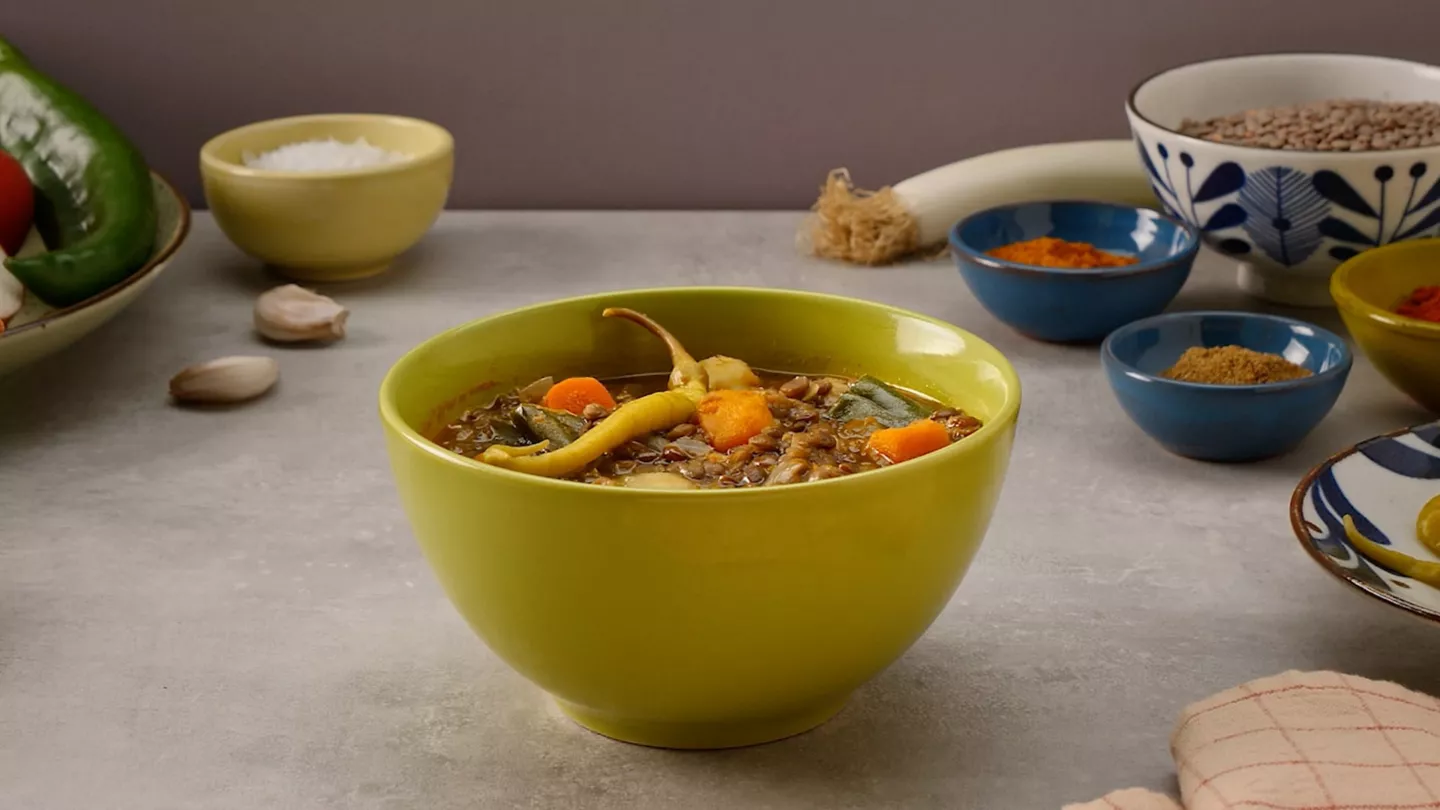 Receta de guiso de lentejas de verduras de la abuela ALDI