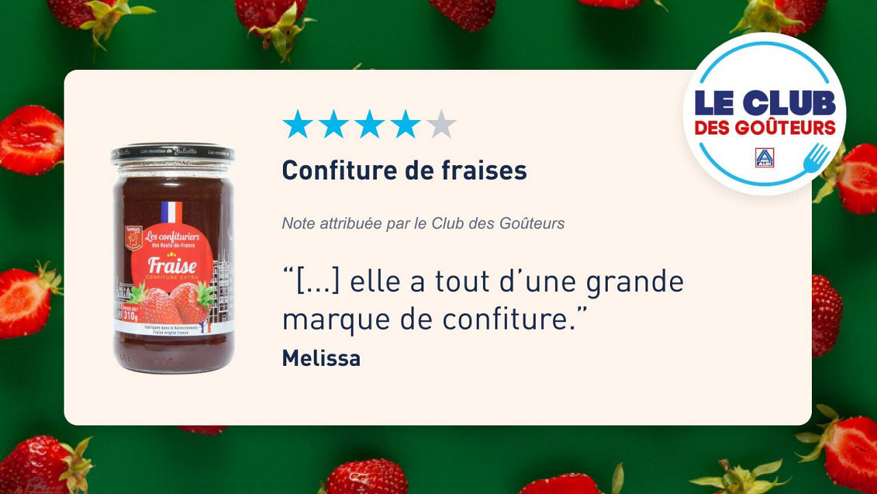 Avis confiture de fraises