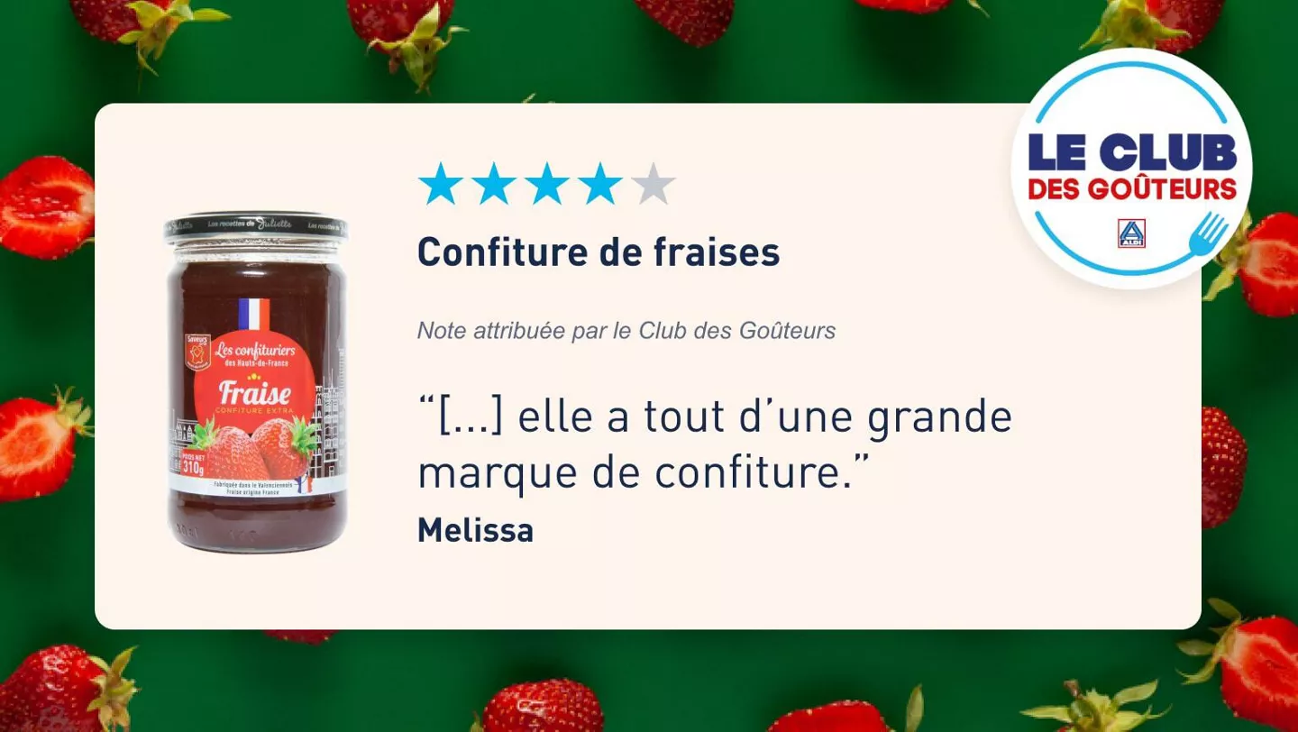 Avis confiture de fraises
