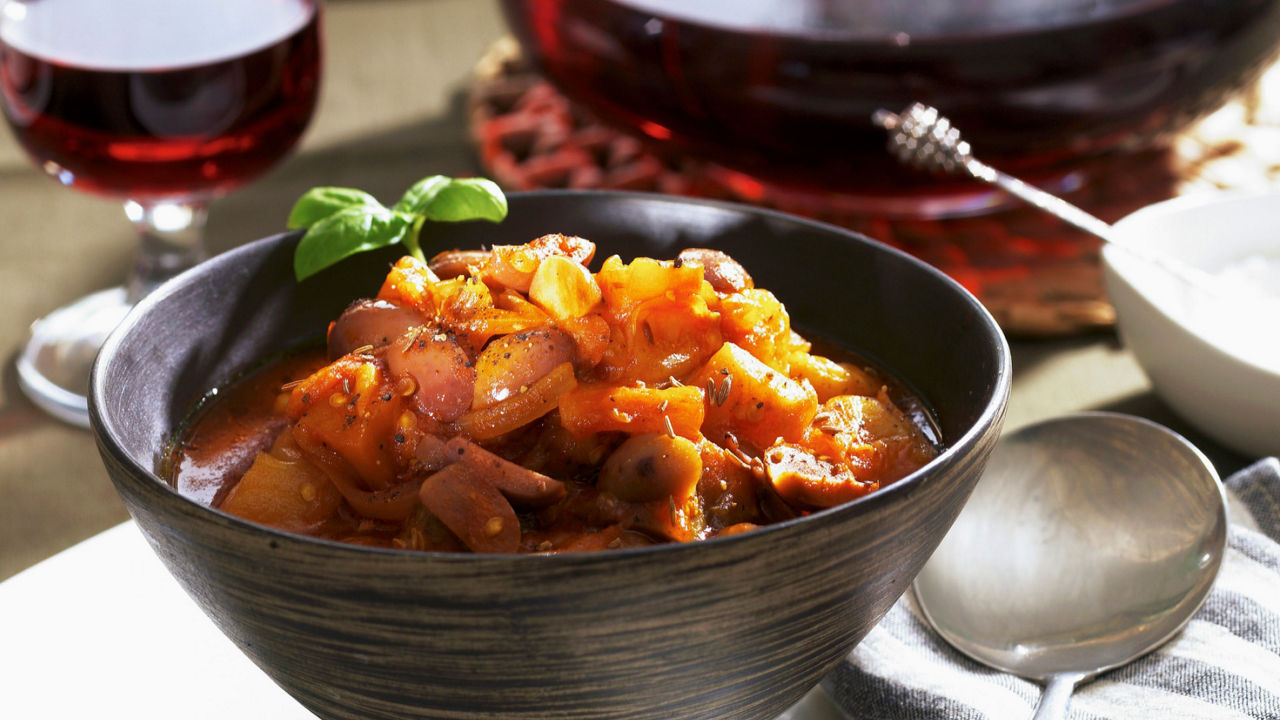 Tajine de poulet et Fitou