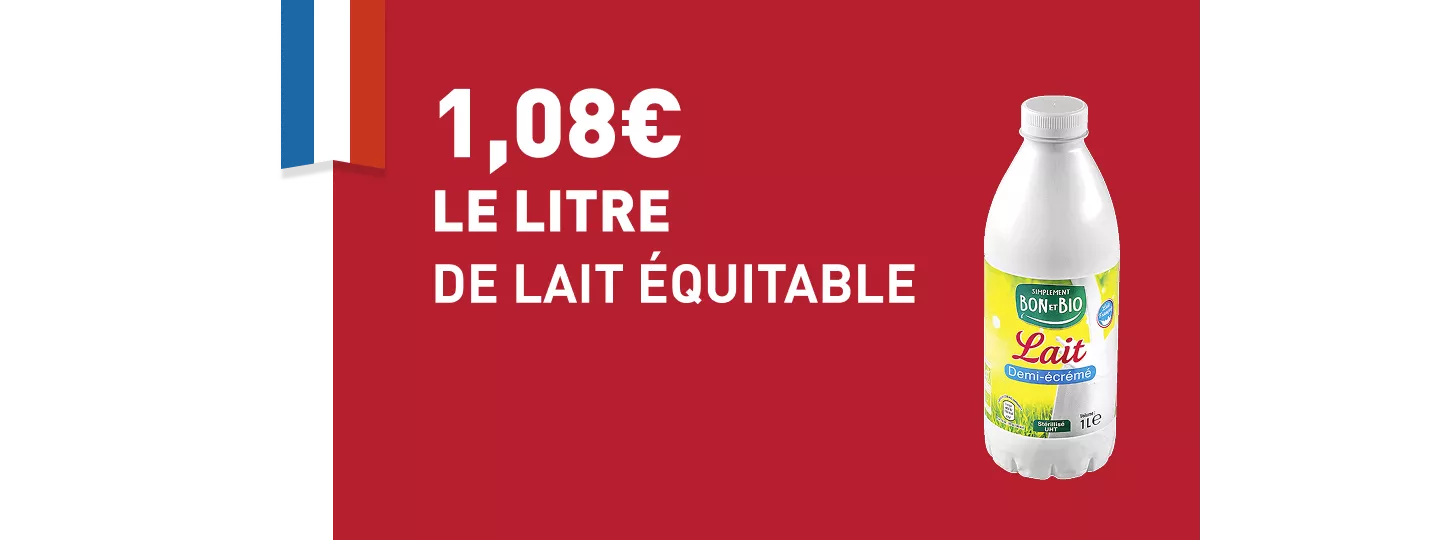 Avec ce nouvel engagement, nous proposons désormais dans nos rayons une offre de lait 100% conventionné avec une juste rémunération des agriculteurs.  Une avancée qui permet de garantir aux consommateurs un lait de qualité, qui valorise la filière laitière et les producteurs français, tout en étant sans OGM et produit en France. 