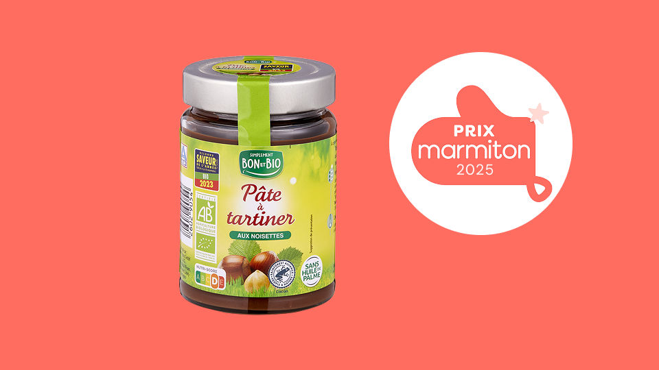 Prix Marmiton 2025 : la pâte à tartiner aux noisettes bio
